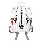 BOOJI ITALY 4 EVER $ LOGO PATTERN WHITE DELUXE BACKPACK