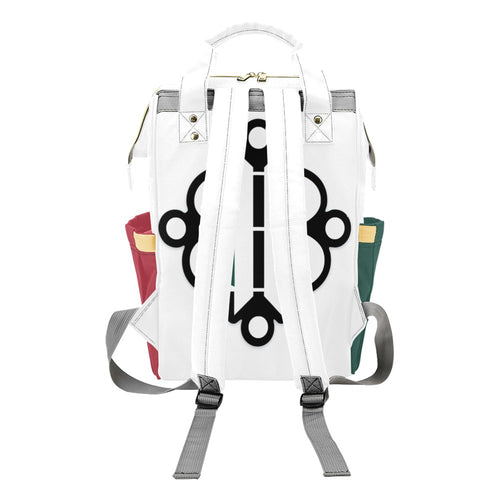 BOOJI ITALY 4 EVER $ LOGO PATTERN WHITE DELUXE BACKPACK