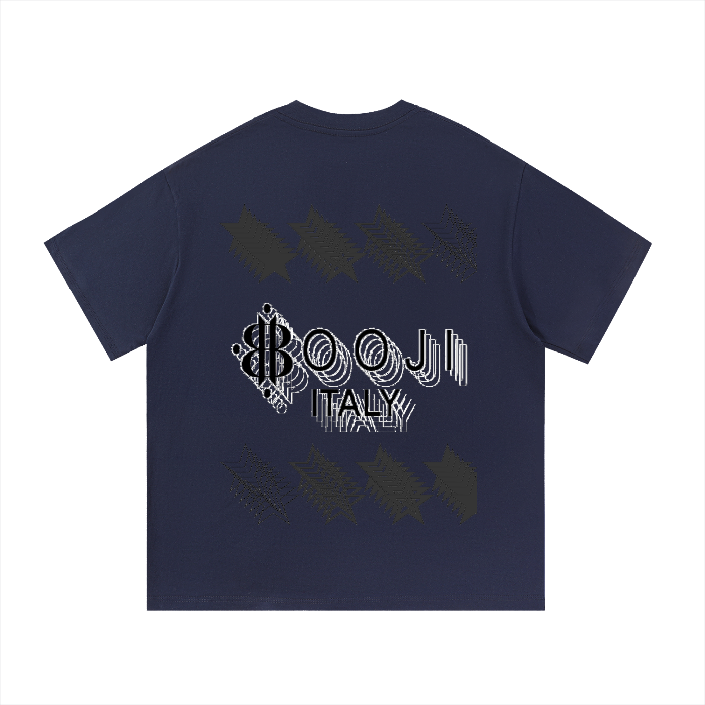 BOOJI ITALY STARS LOGO MULTIPLIED COTTON T-SHIRT