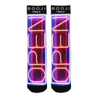 BOOJI ITALY OPEN SIGN COLLECTION MEN'S BLACK SOCKS