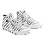 BOOJI ITALY 4 EVER $ LOGO PATTERN WOMEN'S WHITE CANVAS SHOES