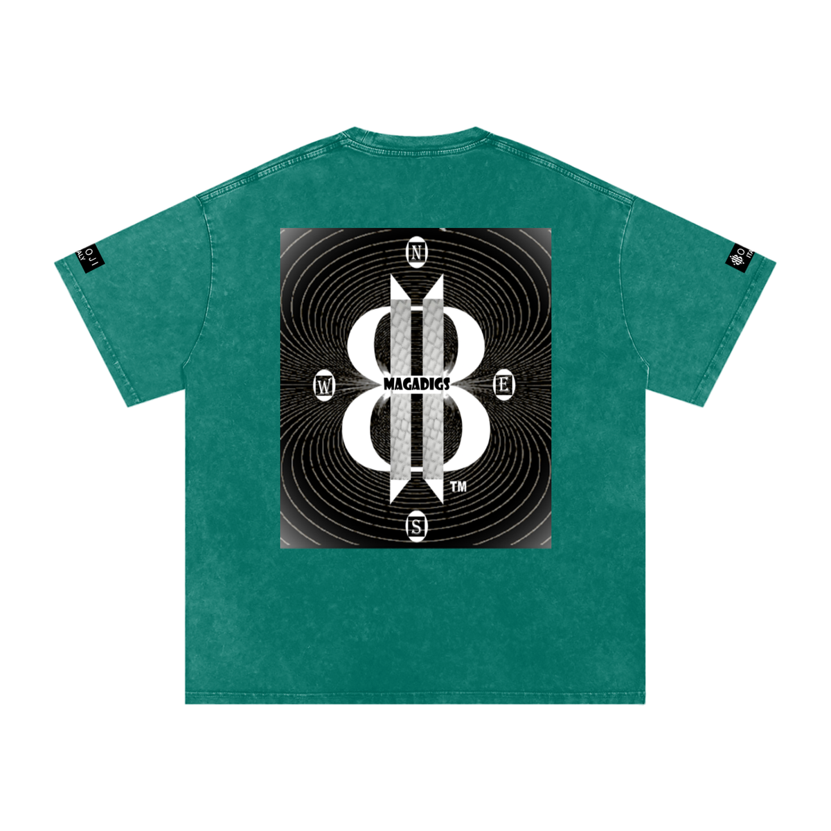 BOOJI ITALY MAGADIGS COLLECTION LOGO SNOW WASHED T-SHIRT