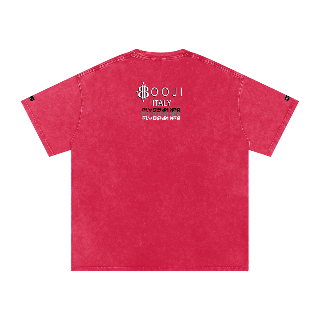 BOOJI ITALY "FLY DENIM MFR." SNOW WASHED T-SHIRT