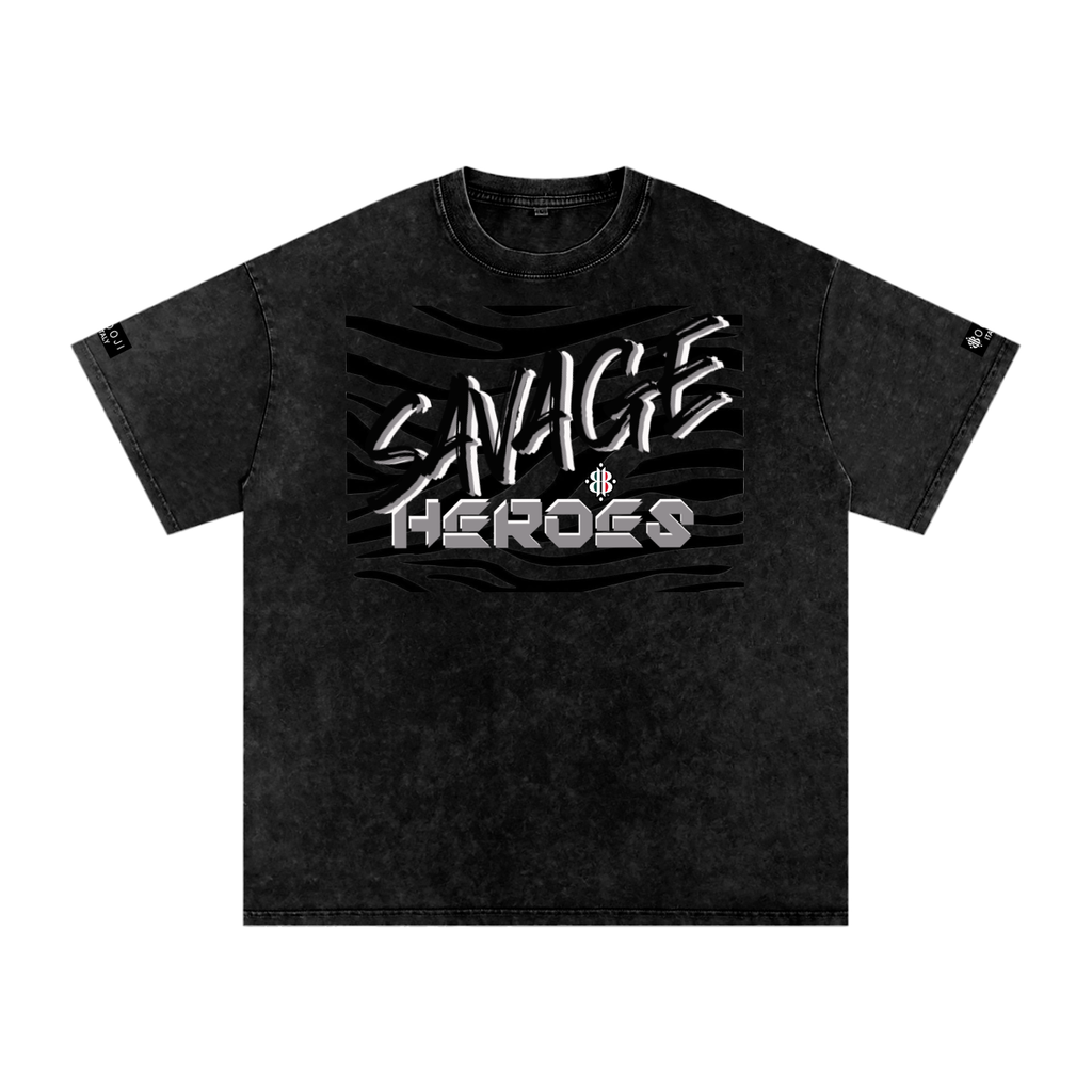 BOOJI ITALY "SAVAGE HEROES" SNOW WASHED T-SHIRT