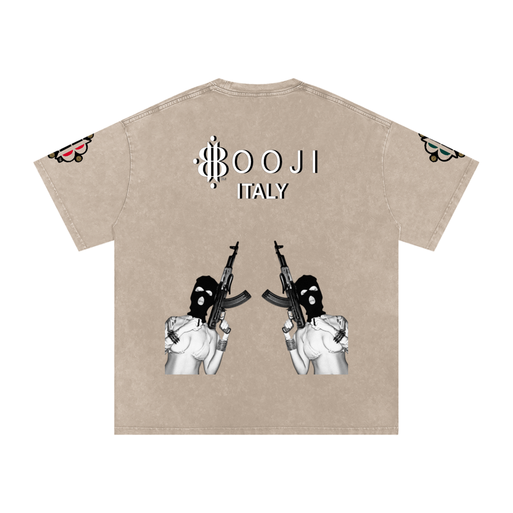 BOOJI ITALY BITE THA BULLET SNOW WASHED T-SHIRT