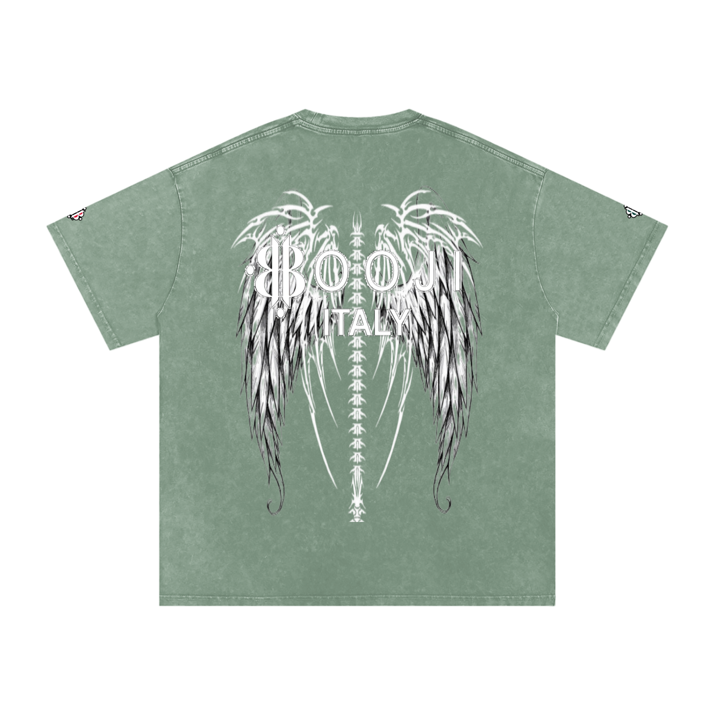 BOOJI ITALY "FLY DENIM MFR." SNOW WASHED T-SHIRT