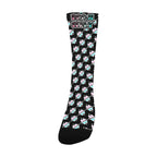 BOOJI ITALY GRAFITTI LOGO 4 EVER $ LOGO INVERTED PATTERN BLACK MEN'S SOCKS