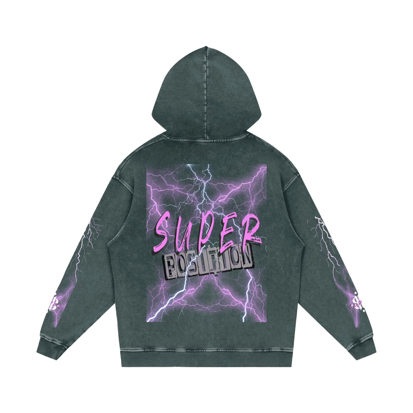 BOOJIITALY "SUPER POSITION' SNOW WASHED HOODIE