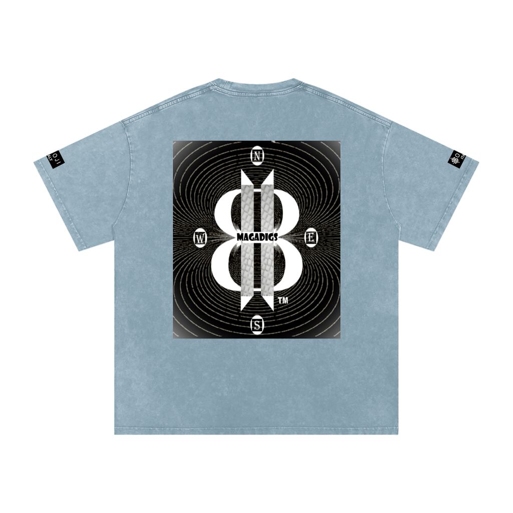 BOOJI ITALY MAGADIGS COLLECTION LOGO SNOW WASHED T-SHIRT