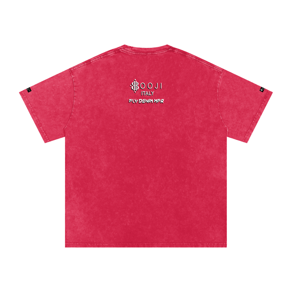 BOOJI ITALY "FLY DENIM MFR." SNOW WASHED T-SHIRT