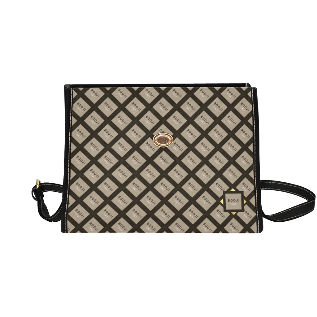 BOOJI ITALY "GRAIL'S COLLECTION" PATTERN CANVAS CLUTCH PURSE