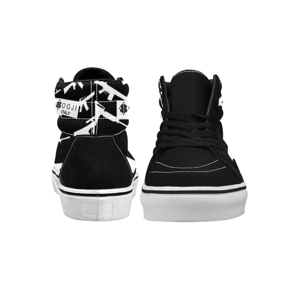 BOOJI ITALY "CLICK BANG COLLECTION" BLACK HI TOP SNEAKS