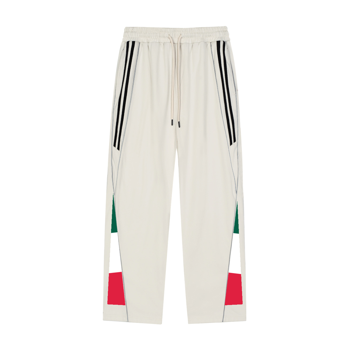BOOJI ITALY 4 EVER $ LOGO MEN'S REFLECTION STRIPED SWEATPANTS