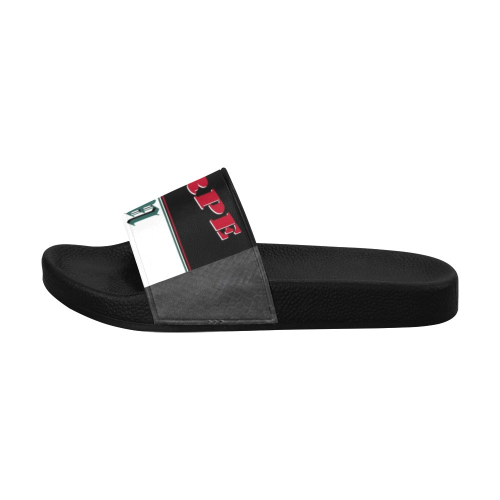 BOOJI ITALY SCARPE DM LOGO PYTHON BLACK SOLE SLIDES Women's Slide Sandals(Model 057)