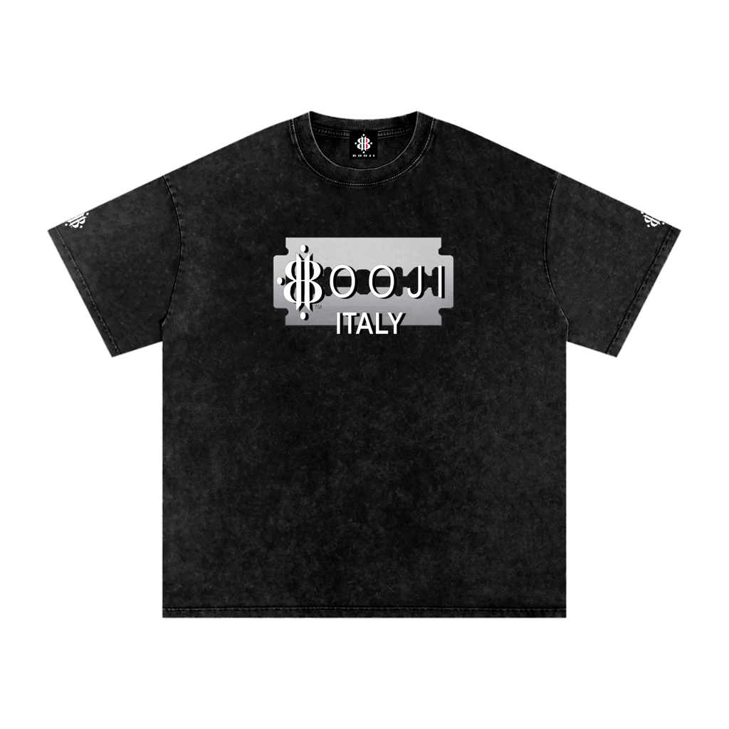 BOOJI ITALY SUPER POSITION COLLECTION RAZORS EDGE SNOW WASHED T-SHIRT
