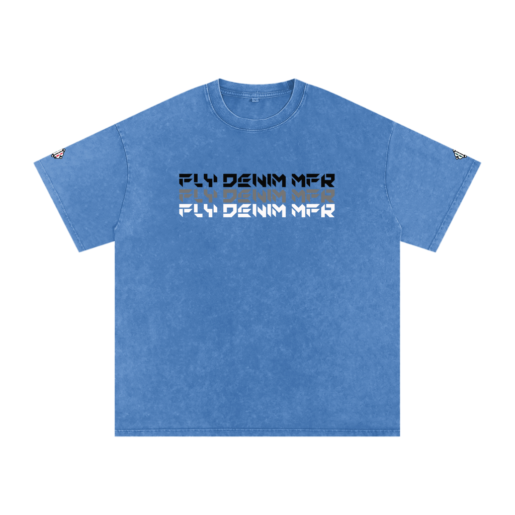 BOOJI ITALY "FLY DENIM MFR." SNOW WASHED T-SHIRT