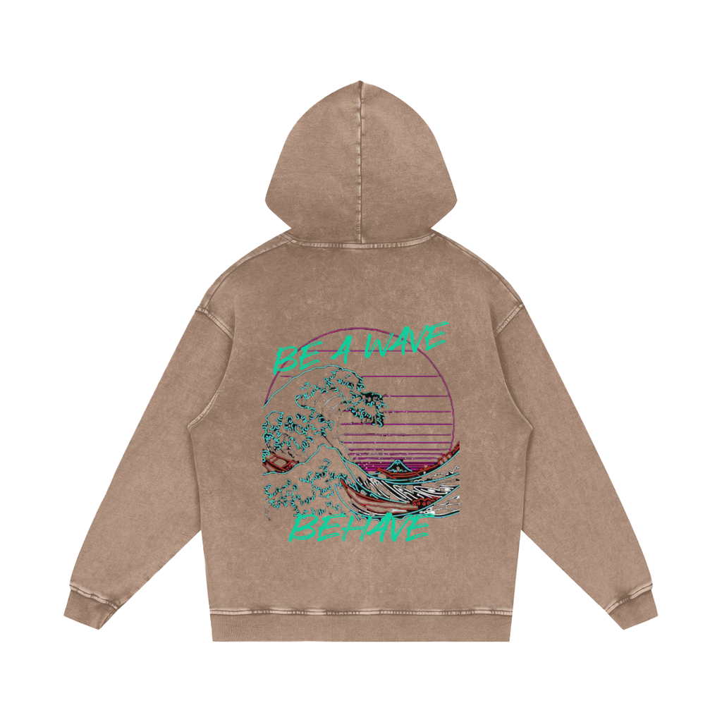 BOOJI ITALY BE A WAVE BEHAVE SNOW WASHED HOODIE