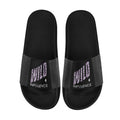 BOOJI ITALY WILD INFLUENCE BLACK PYTHON LOGO MEN'S BLACK SOLE SLIDES