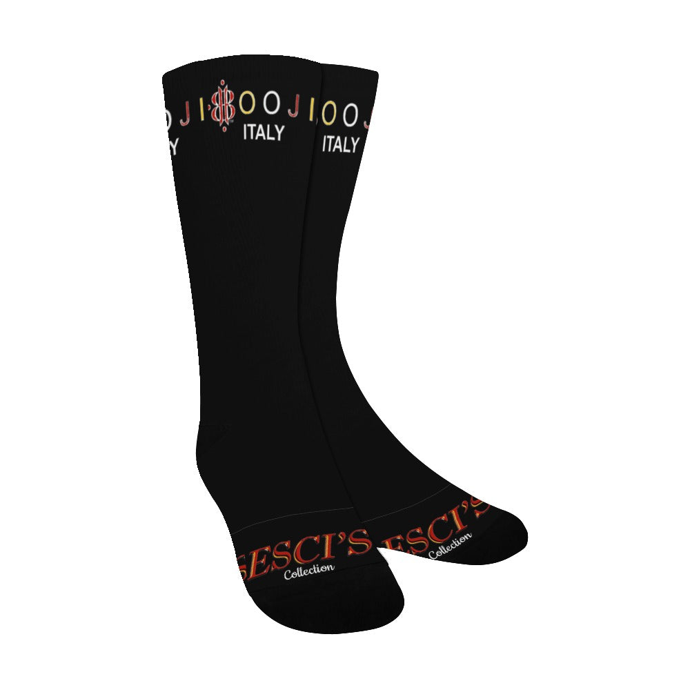 BOOJI ITALY ESCI'S COLLECTION MEN'S BLACK TUBE SOCKS