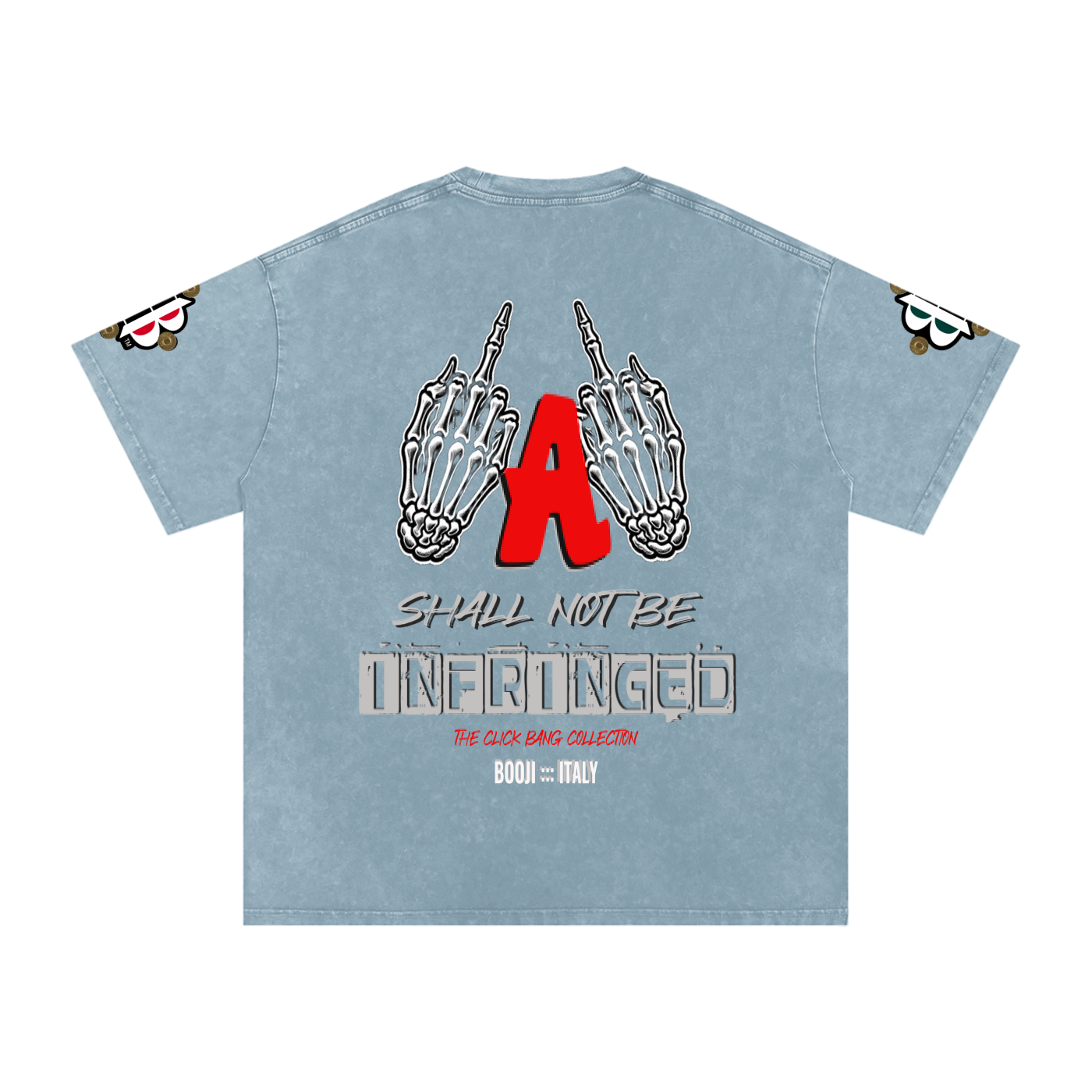 BOOJI ITALY "CLICK BANG COLLECTION" SNOW WASHED T-SHIRT