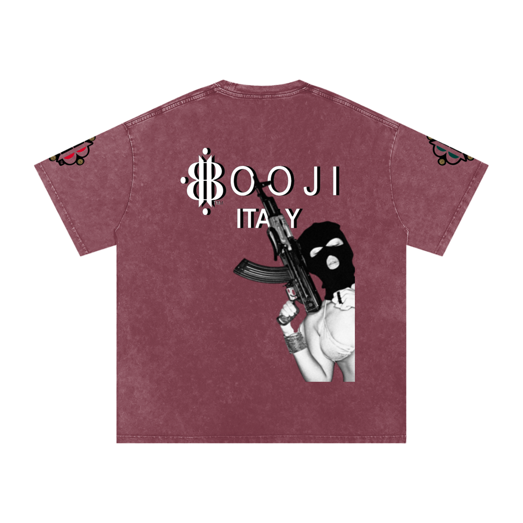 BOOJI ITALY "BITE THE BULLET" SNOW WASHED T-SHIRT