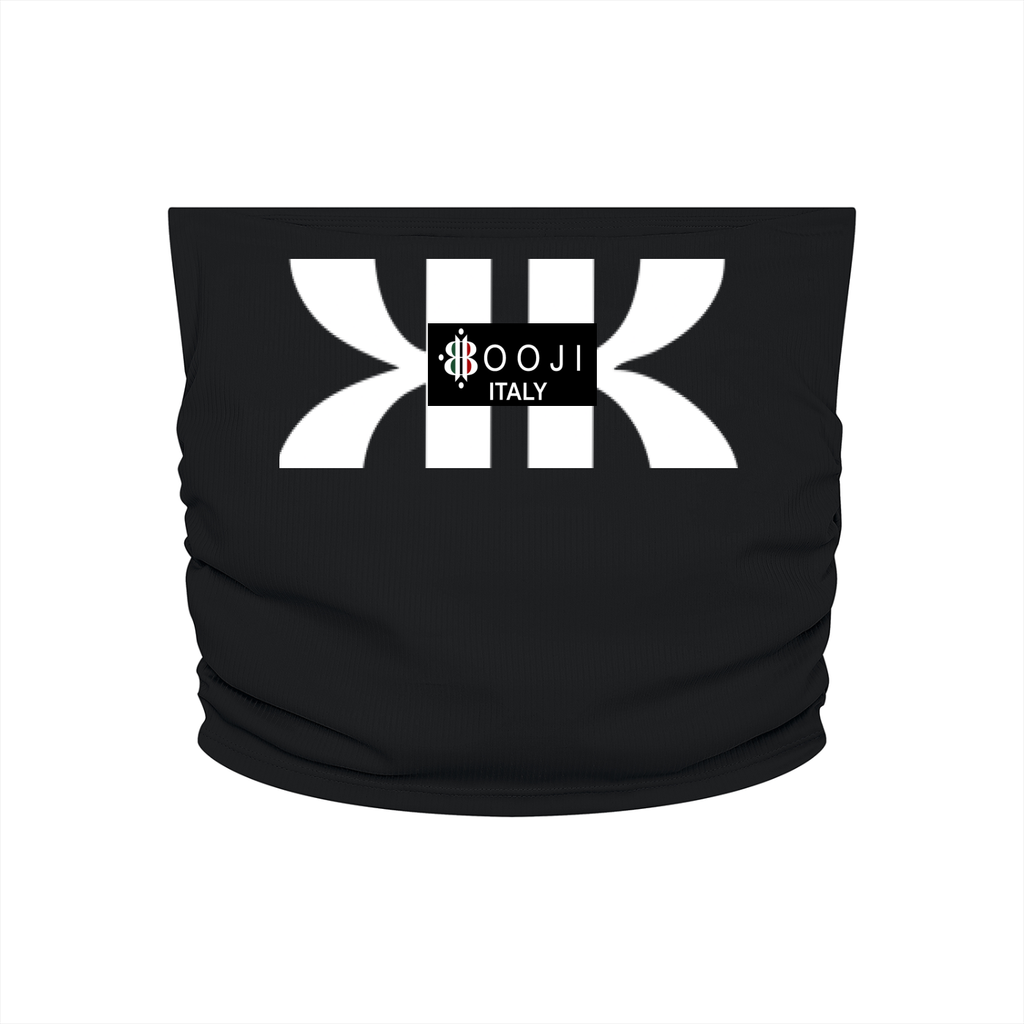 BOOJI ITALY 4 EVER $ LOGO WOMEN'S RUCHED CROPPED YOGA TUBE TOP