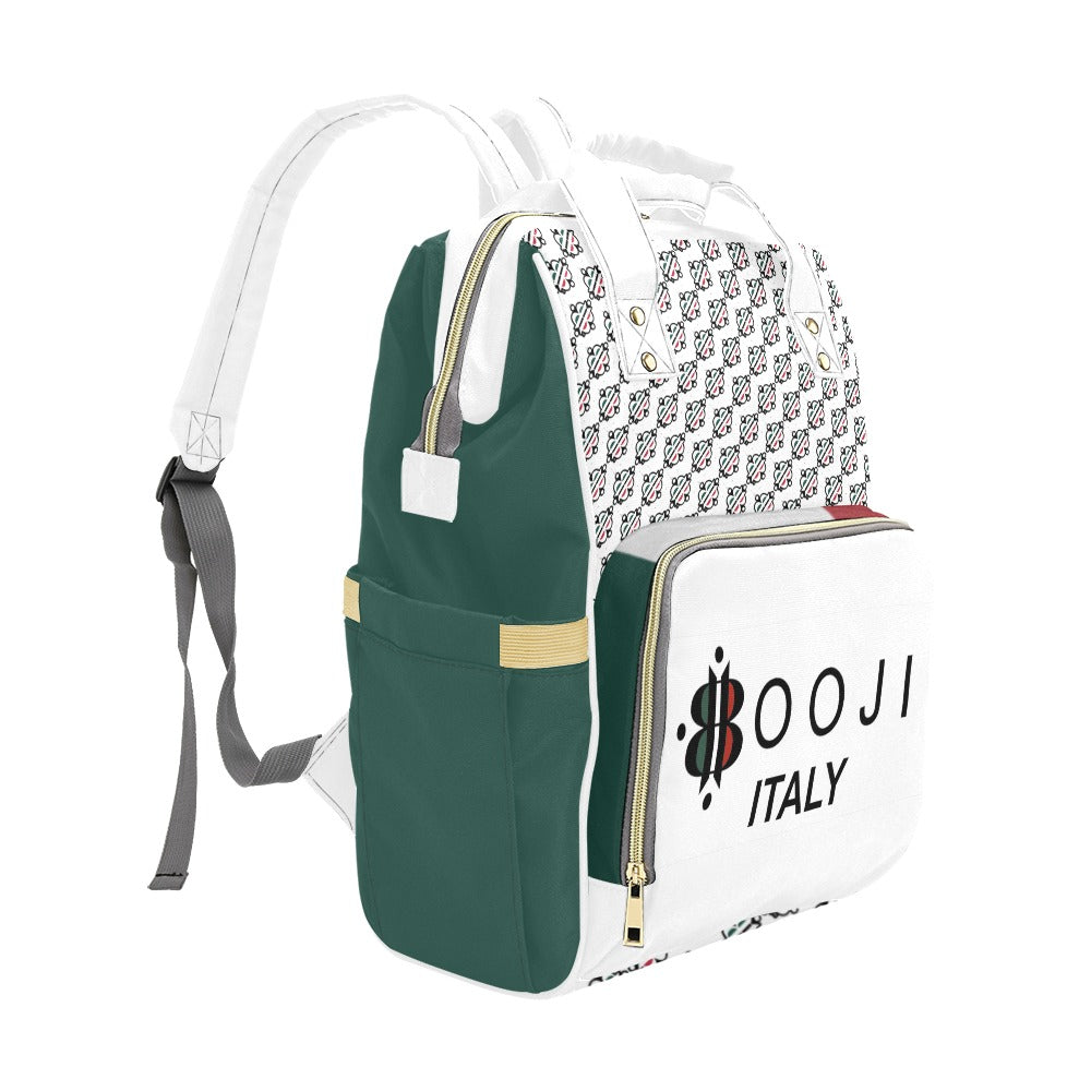BOOJI ITALY 4-EVER $ LOGO PATTERN WHITE LUXURY BACKPACK