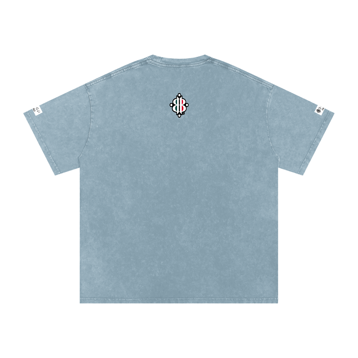 BOOJI ITALY ITALIAN FLAG BRAND LOGO SNOW WASHED T-SHIRT