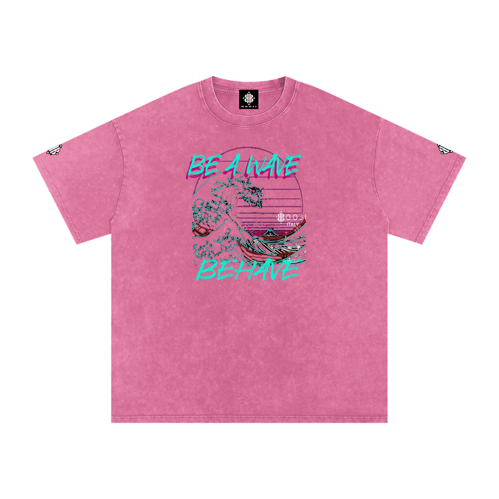 BOOJI ITALY BE A WAVE BEHAVE SNOW WASHED T-SHIRT