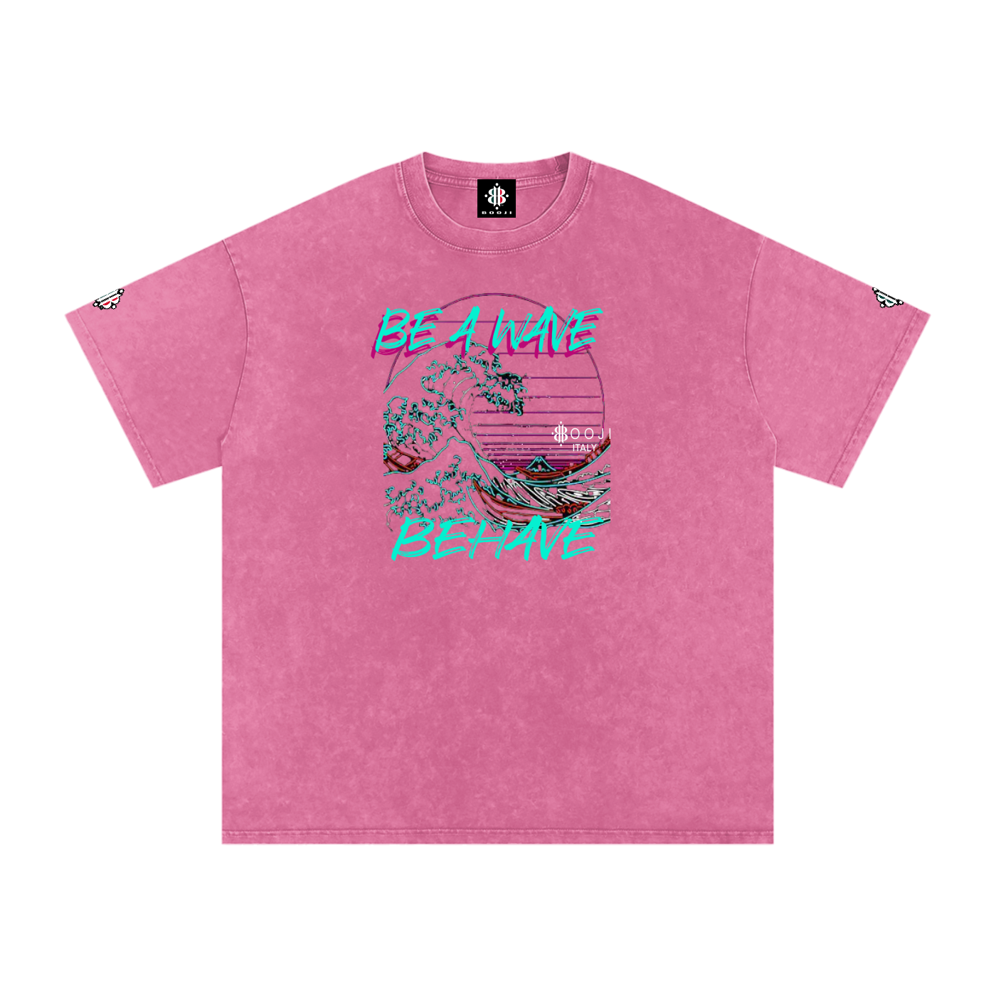 BOOJI ITALY BE A WAVE BEHAVE SNOW WASHED T-SHIRT