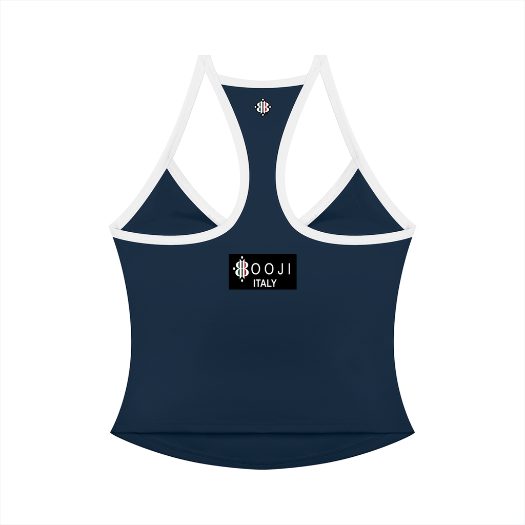 BOOJI ITALY 4 EVER $ LOGO WOMEN'S COLOR BLOCK YOGA TANK TOP