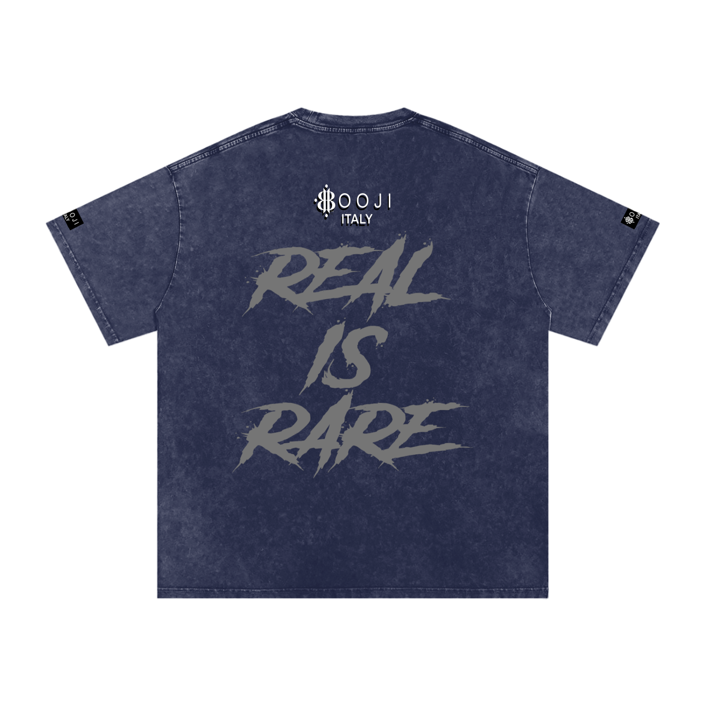 BOOJI ITALY "RICH SINNERS-REAL IS RARE" SNOW WASHED T-SHIRT