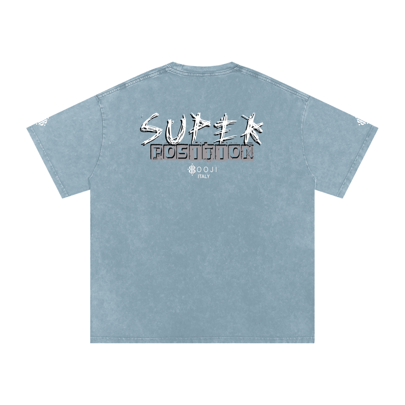 BOOJI ITALY SUPER POSITION COLLECTION RAZORS EDGE SNOW WASHED T-SHIRT