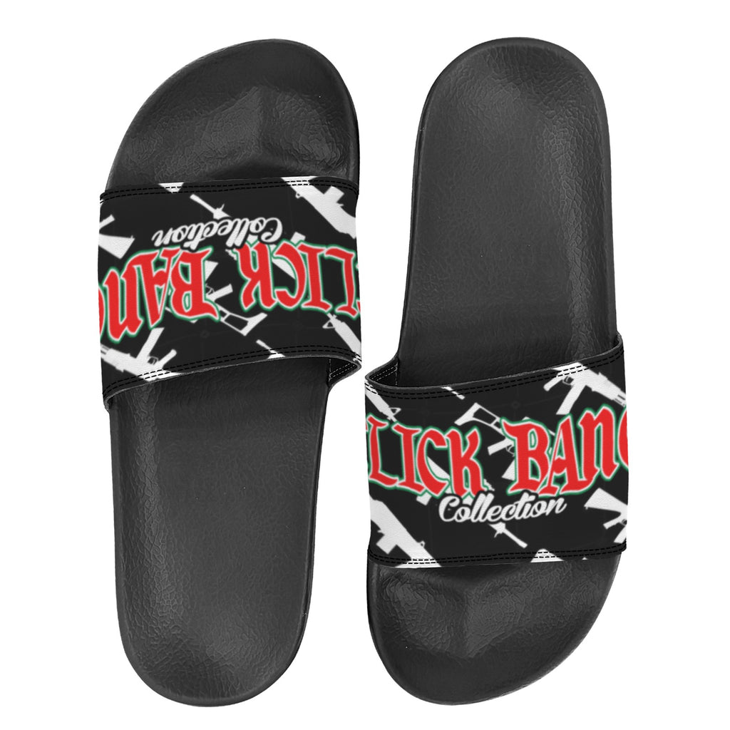 CLICK BANG COLLECTION WOMEN'S BLACK SOLE SLIDES