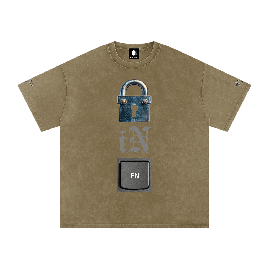 BOOJI ITALY LOCK IN COLLECTION SNOW WASHED T-SHIRT