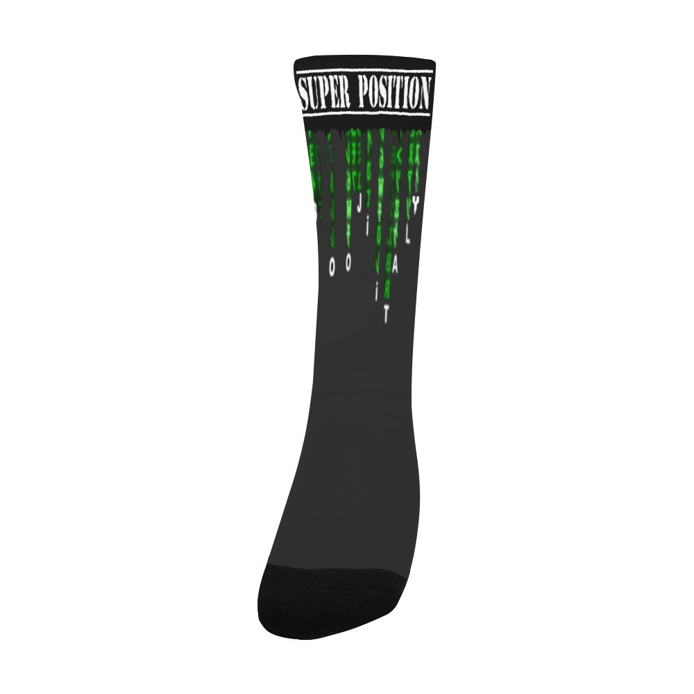 BOOJI ITALY SUPER POSITION COLLECTION MEN'S MATRIX STRIP TUBE SOCKS