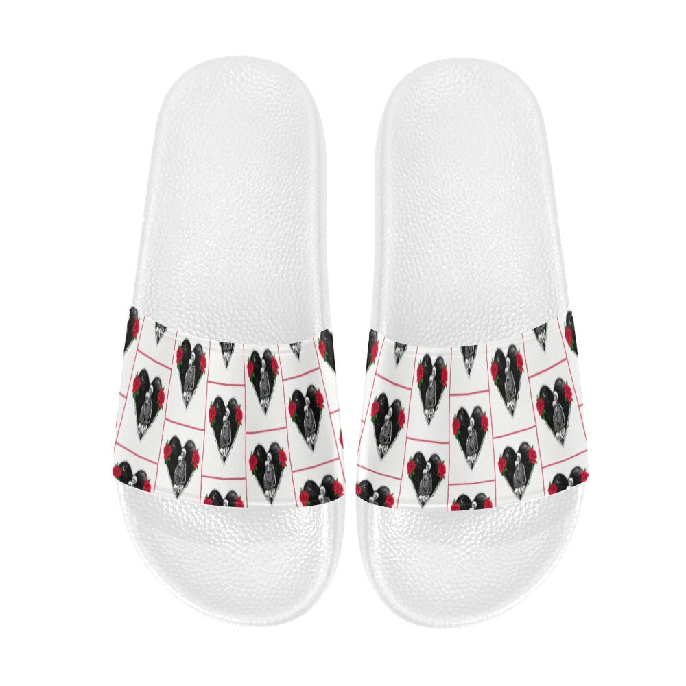 BOOJI ITALY DXXD IN LOVE COLLECTION MEN'S WHITE SOLE SLIDES