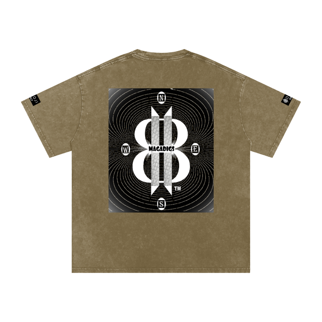 BOOJI ITALY MAGADIGS COLLECTION LOGO SNOW WASHED T-SHIRT