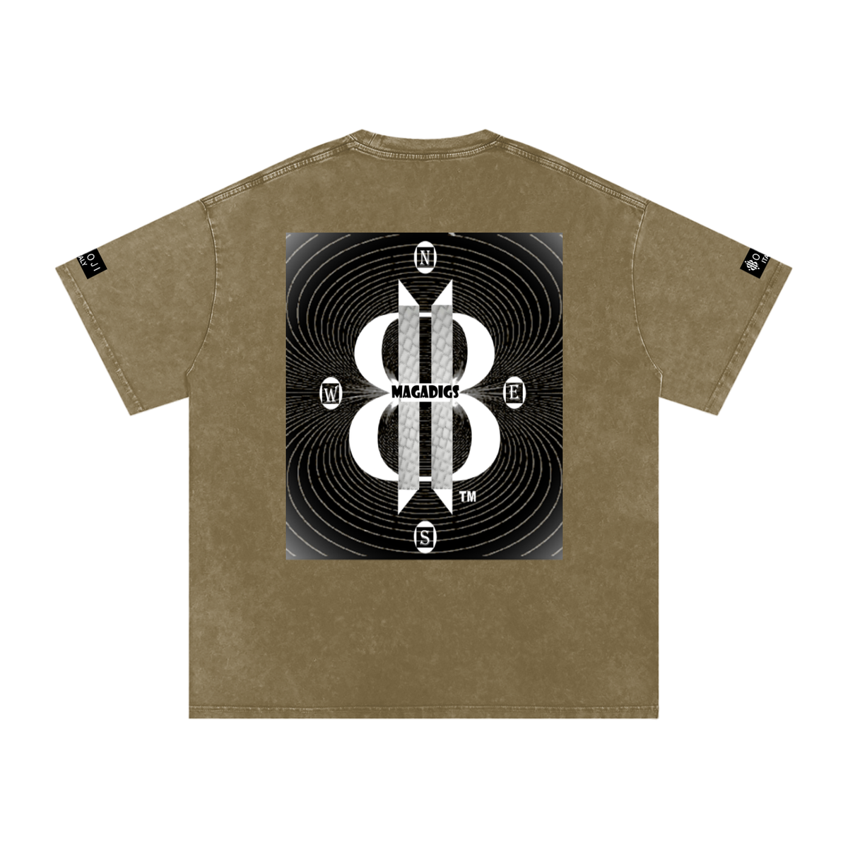 BOOJI ITALY MAGADIGS COLLECTION LOGO SNOW WASHED T-SHIRT