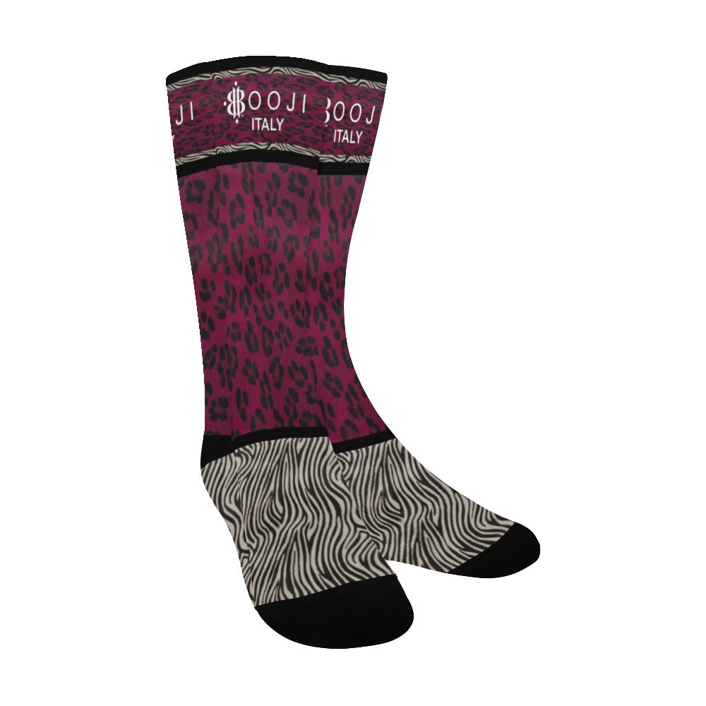 BOOJI ITALY WILD INFLUENCE COLLECTION MEN'S BLACK TUBE SOCKS