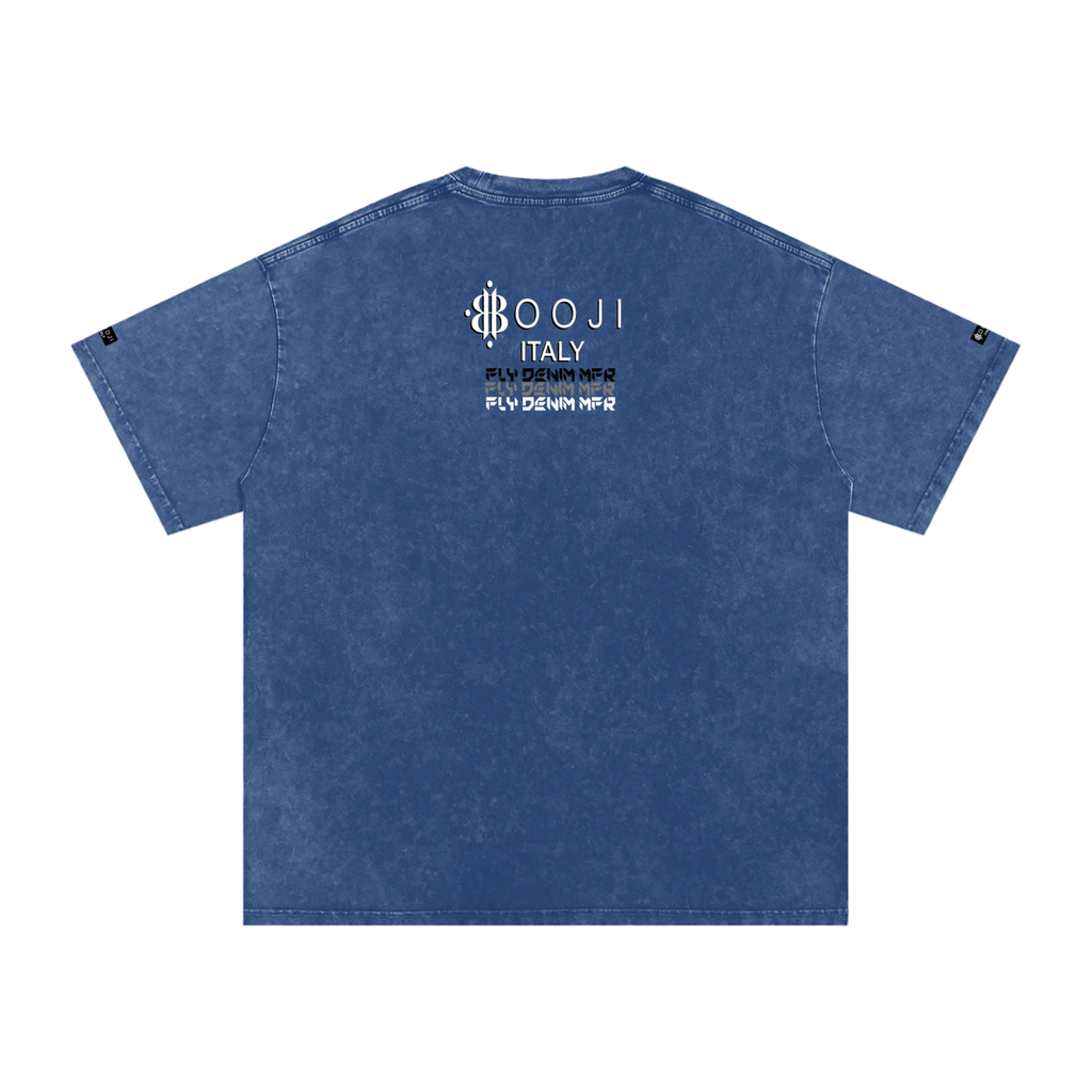 BOOJI ITALY "FLY DENIM MFR." SNOW WASHED T-SHIRT