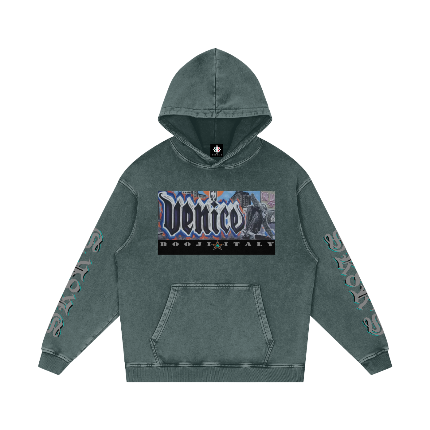 BOOJI ITALY SK8R'S COLLECTION SNOW WASHED HOODIE