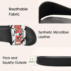 BOOJI ITALY CLICK BANG COLLECTION IN WHITE WOMEN'S BLACK SOLE SLIDES