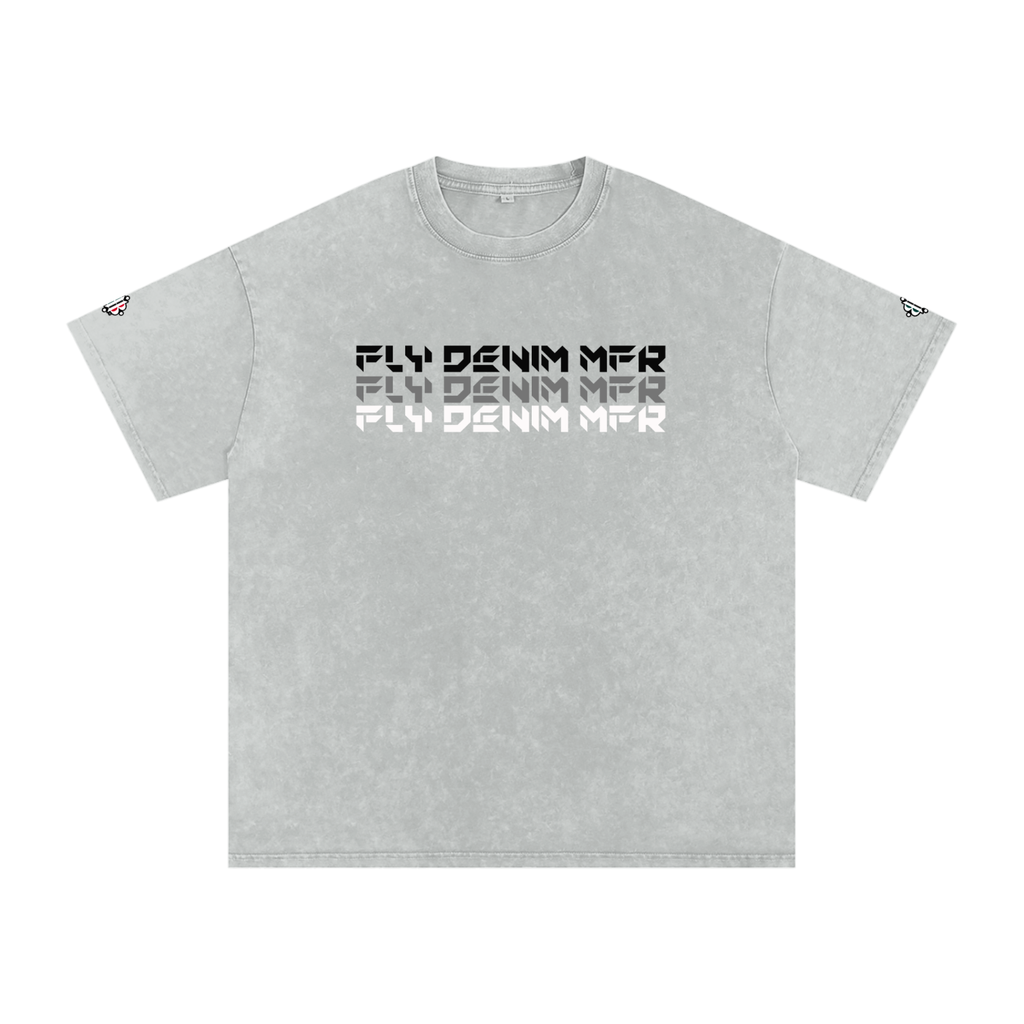 BOOJI ITALY "FLY DENIM MFR." SNOW WASHED T-SHIRT