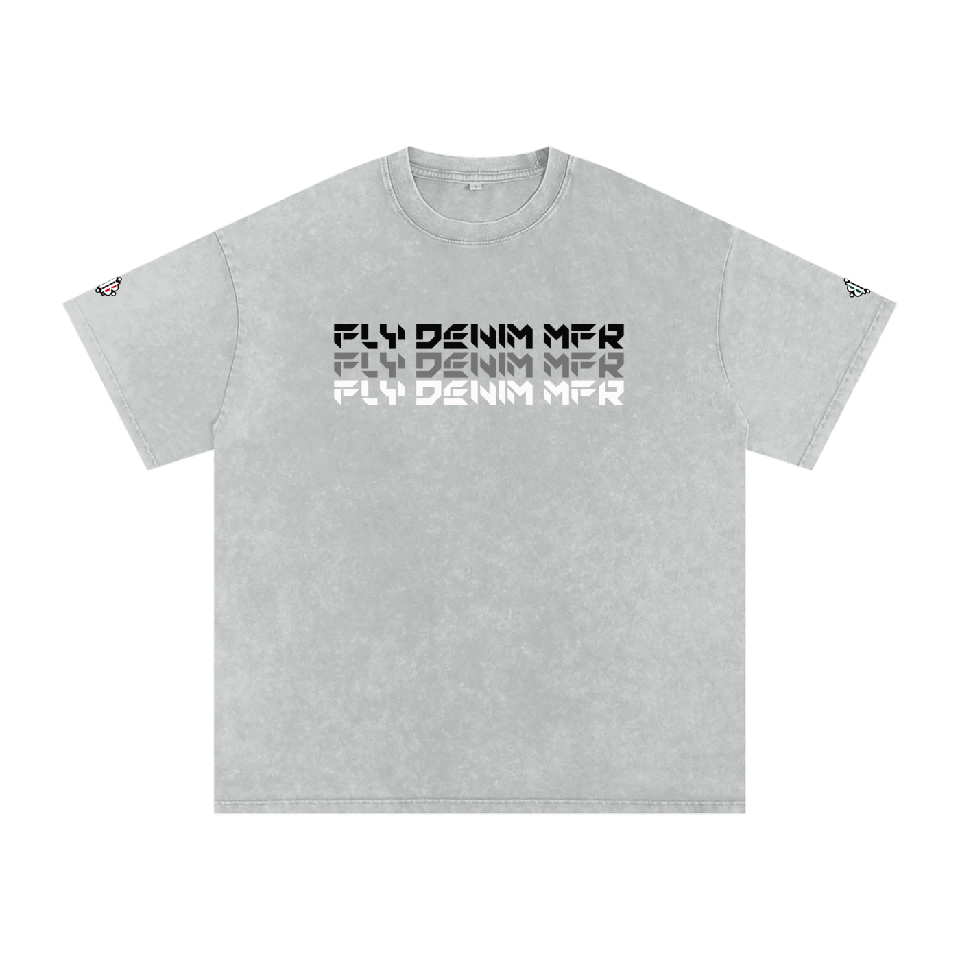 BOOJI ITALY "FLY DENIM MFR." SNOW WASHED T-SHIRT