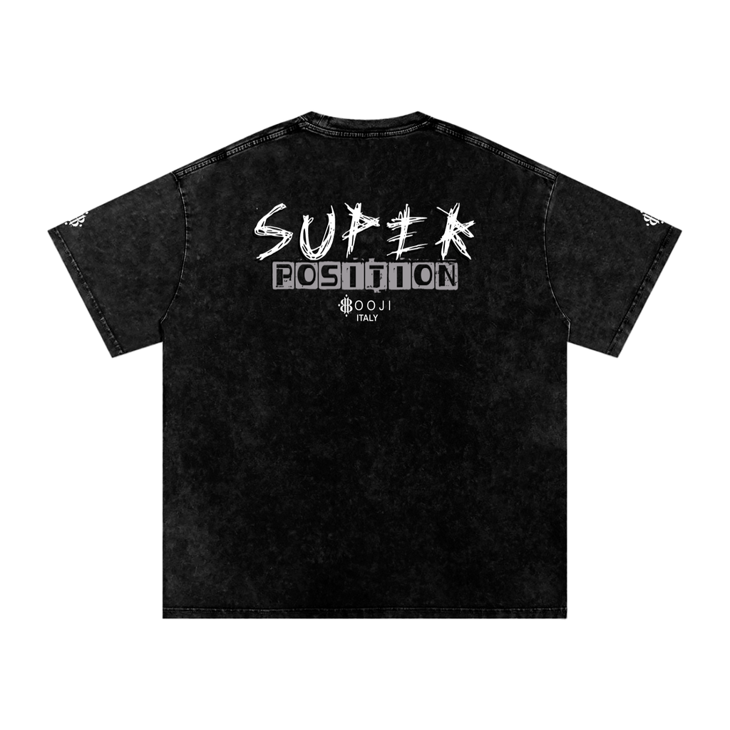 BOOJI ITALY SUPER POSITION COLLECTION RAZORS EDGE SNOW WASHED T-SHIRT