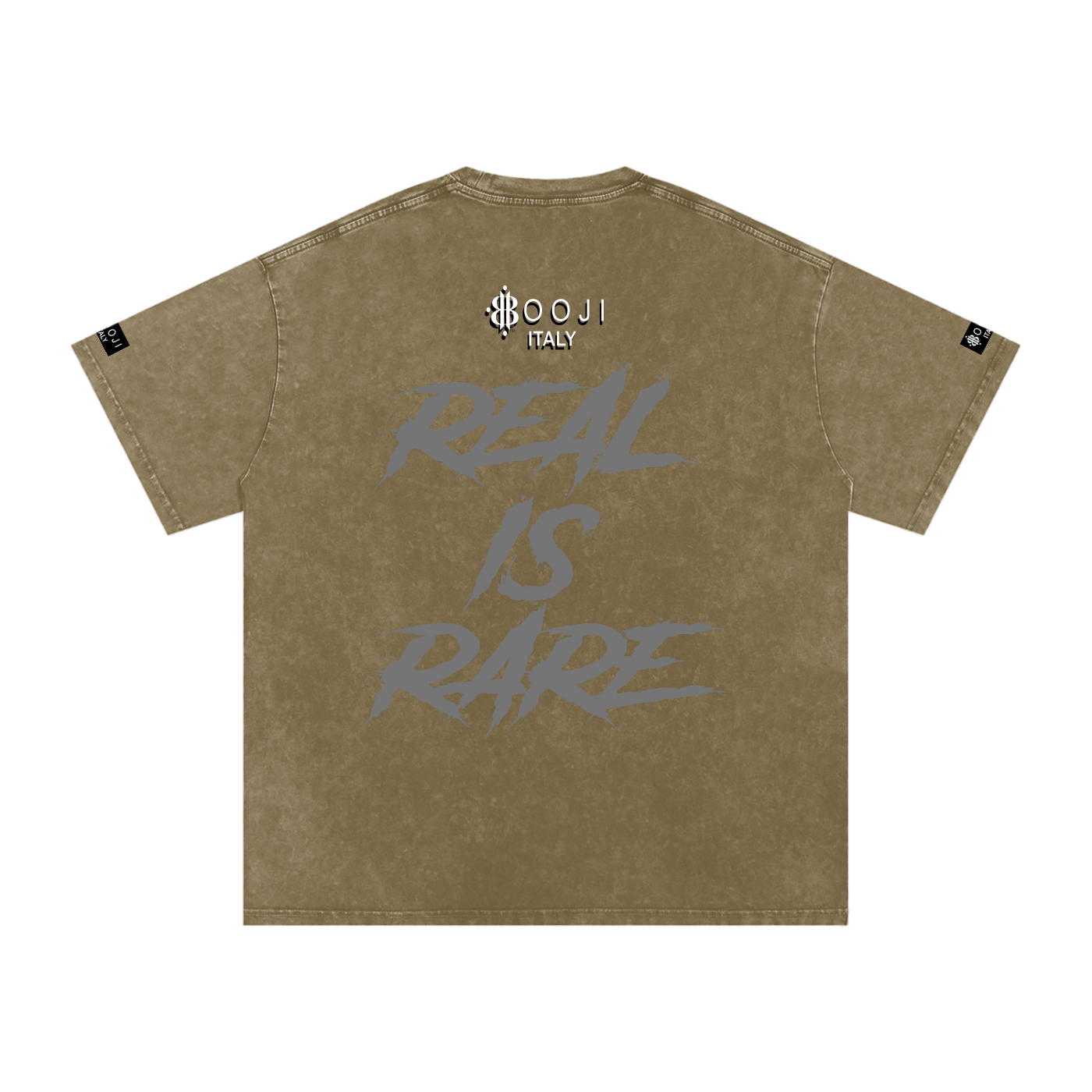 BOOJI ITALY "RICH SINNERS-REAL IS RARE" SNOW WASHED T-SHIRT