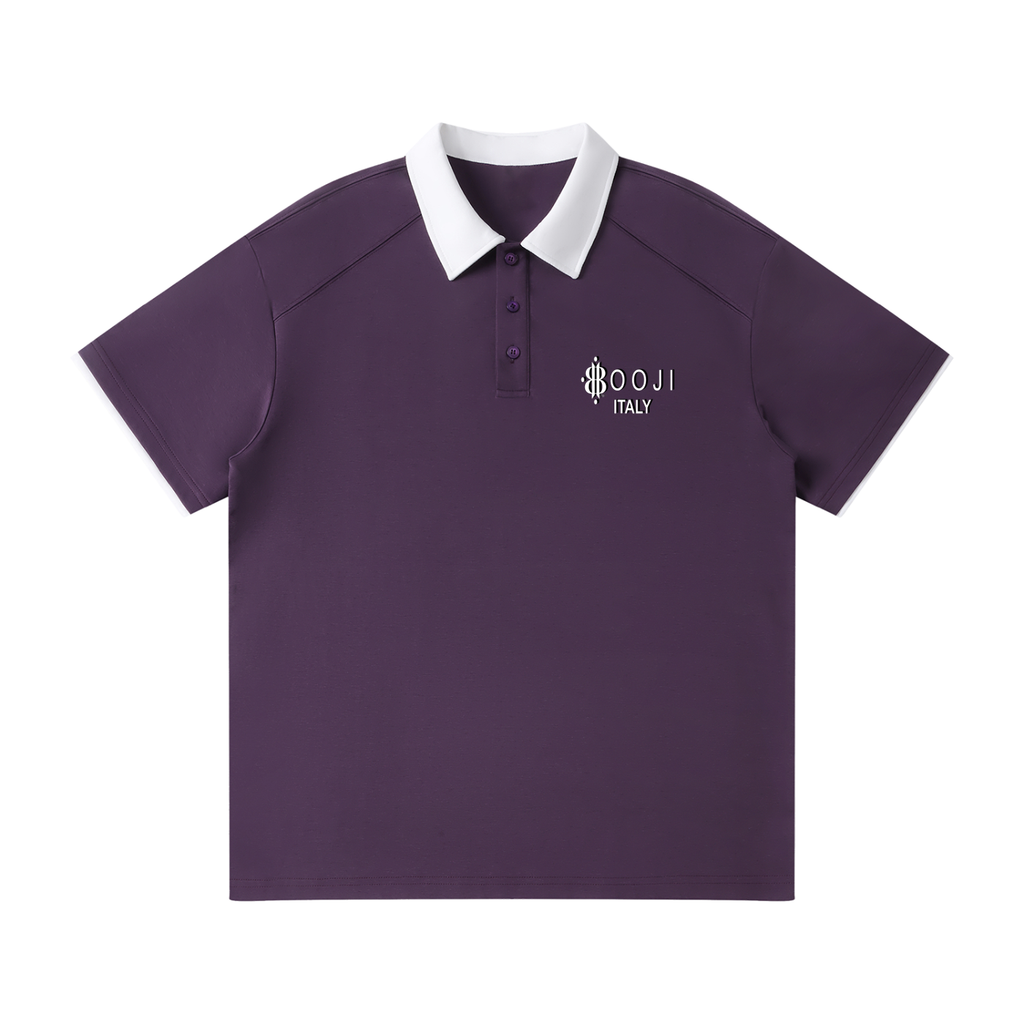 BOOJI ITALY "THORNSHARP" CONTRAST ACCENTED POLO SHIRT