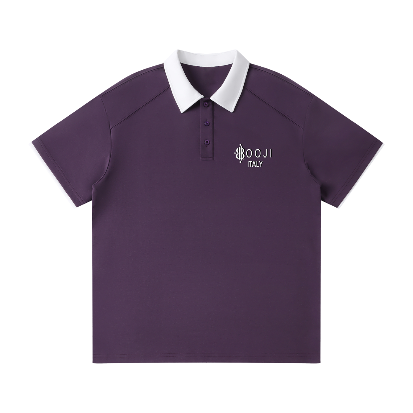 BOOJI ITALY "THORNSHARP" CONTRAST ACCENTED POLO SHIRT