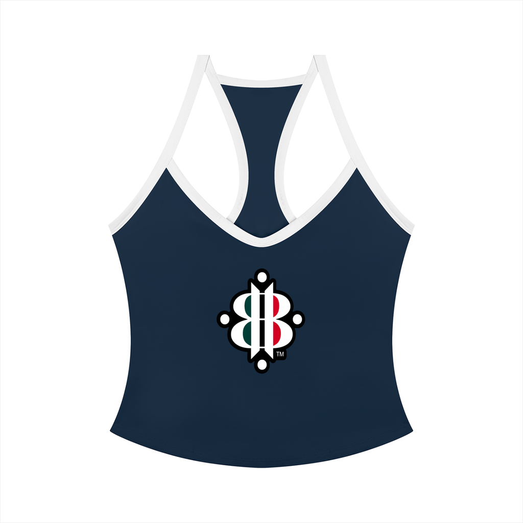 BOOJI ITALY 4 EVER $ LOGO WOMEN'S COLOR BLOCK YOGA TANK TOP